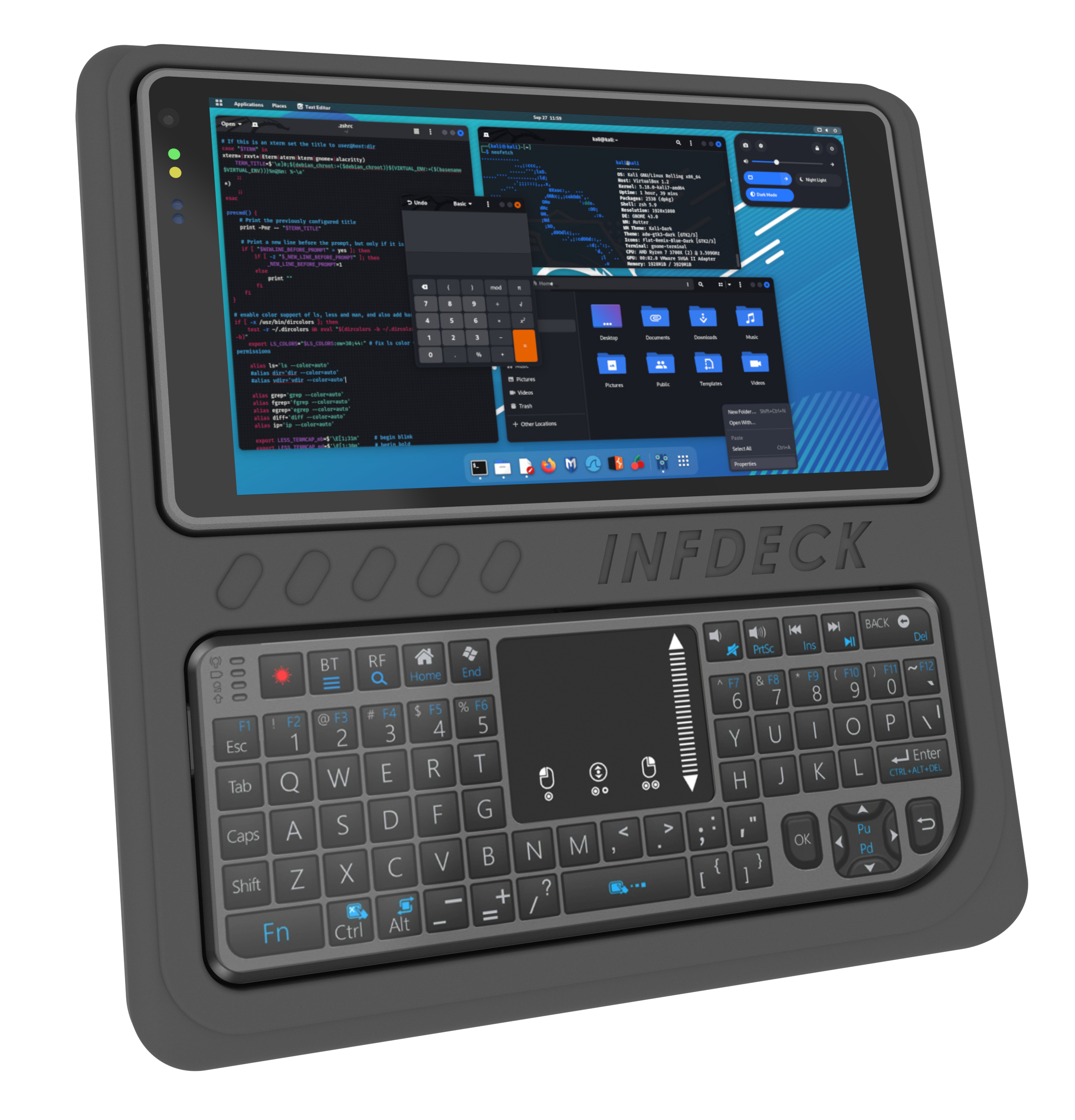 PiPhone portable Linux computer front view